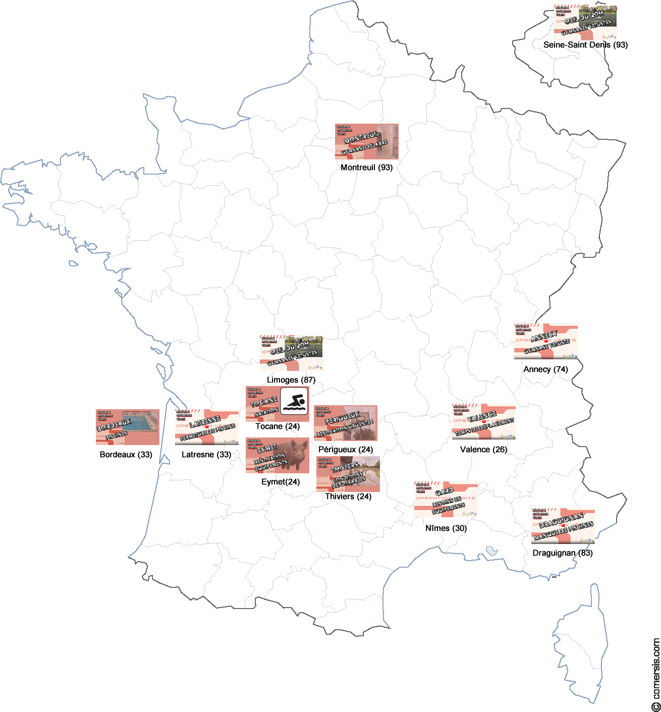Carte France Operation Vérité